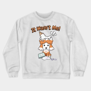 Funny poodle got caught stealing ice cream Crewneck Sweatshirt